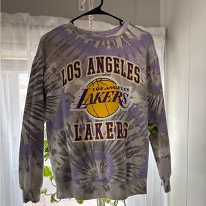 Hybrid lakers Apparel White and Gray Sweatshirt